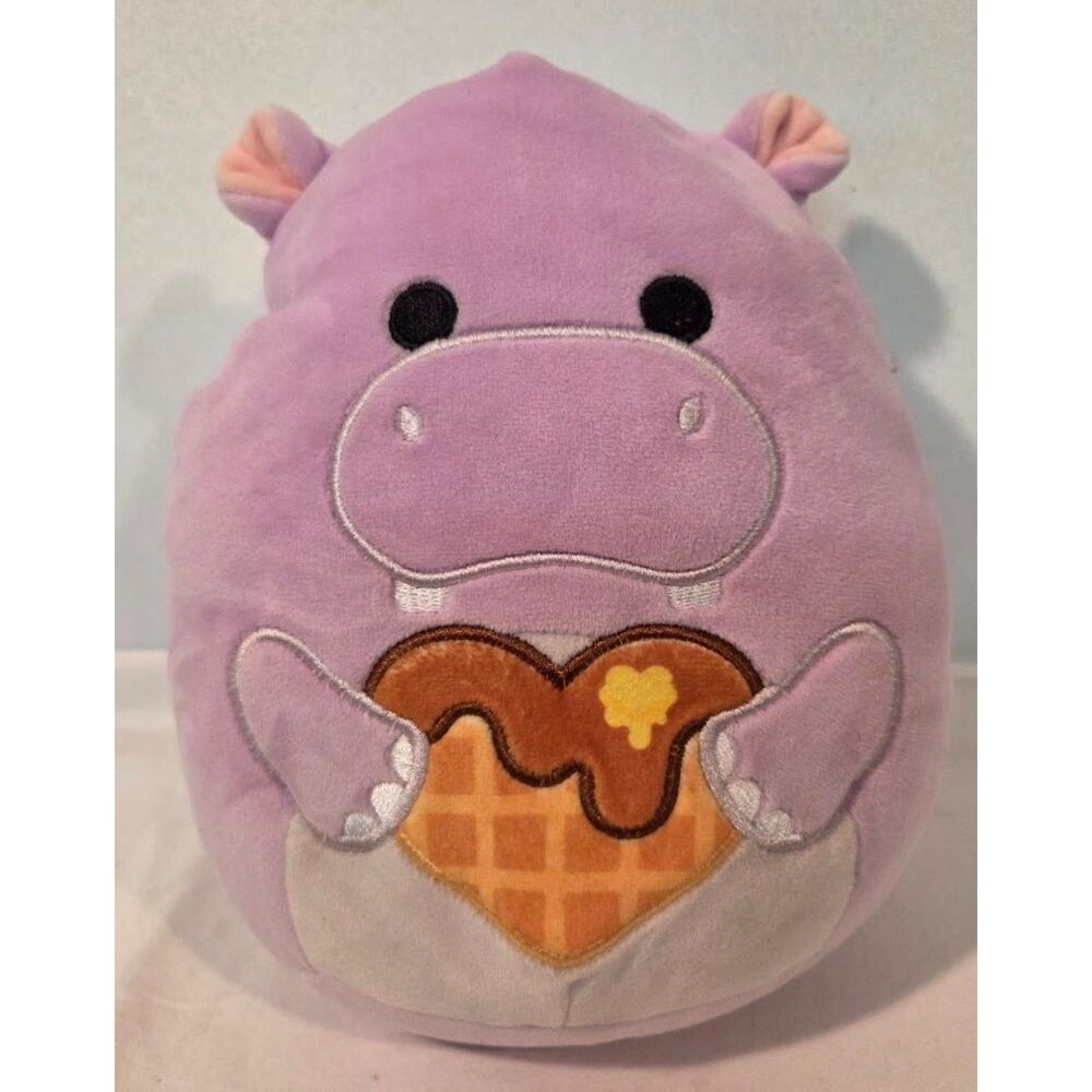 Squishmallows Purple Hippo Waffle Plush Stuffed Animal Cute Soft